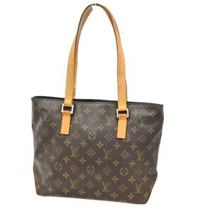 LOUIS VUITTON Cabas Piano Shoulder Bag Monogram Leather Brown USA